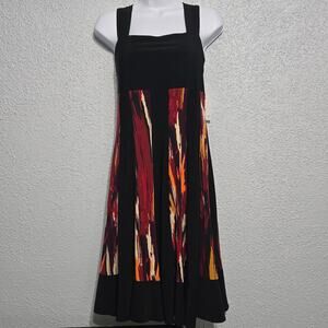 R&M Richards Womens Vtg Y2K Babydoll Dress Size 12 Eclectic Artsy Psychedelic
